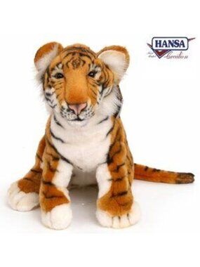 Hansa New w/Tag Handcrafted Plush Tiger Cub  Hand Puppet #4033